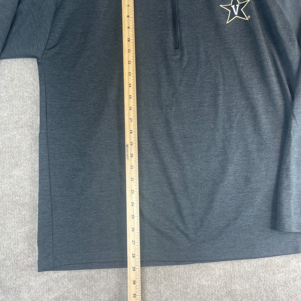 Champion Vanderbilt Commodores Quarter Zip Pullover Men's 2XL Dark Gray Athletic - Picture 6 of 14